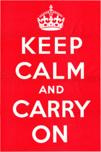 keep calm and carry on Poster