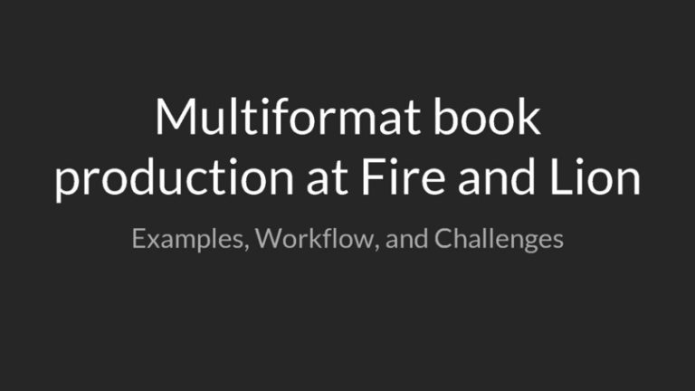 multiproduction book production at fire and lion