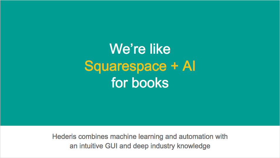 We're like Squarespace plus AI for books